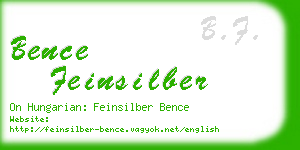 bence feinsilber business card